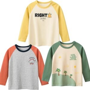 toddler boys color block long sleeve shirts 3 pack